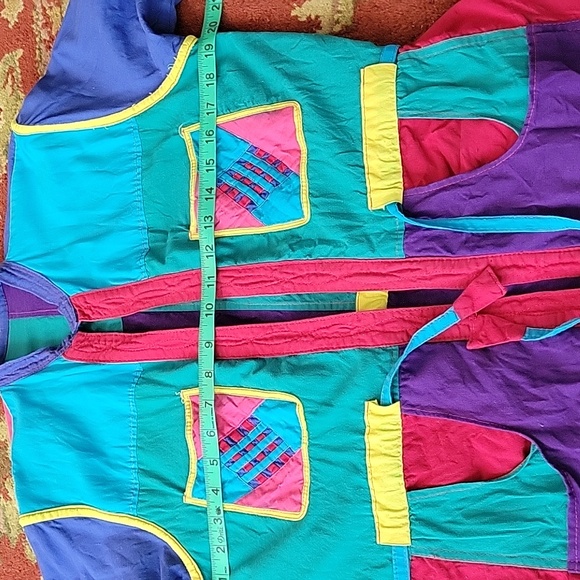 80s bold color block reversible jacket - Picture 7 of 9